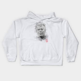 Anthony Bourdain Watercolor Kids Hoodie